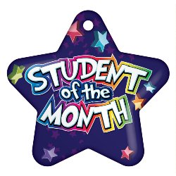 star with the words \"Student of the Month\" written on it